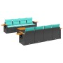 Set de sofás de jardín 9 pzas con cojines ratán sintético negro de , Conjuntos de jardín - Ref: Foro24-3226659, Precio: 701,6...