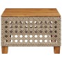 Mesa de jardín ratán sintético madera acacia beige 55x55x36 cm de , Mesas de jardín - Ref: Foro24-365931, Precio: 66,44 €, De...
