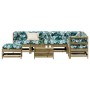 Juego de muebles jardín 8 pzas y cojines madera pino impregnada de , Conjuntos de jardín - Ref: Foro24-3250627, Precio: 865,1...