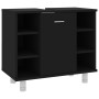 Armario de baño madera contrachapada negro 60x32x53,5 cm de vidaXL, Muebles de baño - Ref: Foro24-802634, Precio: 60,85 €, De...