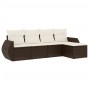 Set comedor de jardín 5 piezas y cojines ratán sintético marrón de , Conjuntos de jardín - Ref: Foro24-3253630, Precio: 335,6...