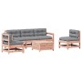 Juego de muebles jardín 6 pzas y cojines madera abeto Douglas de , Conjuntos de jardín - Ref: Foro24-3250734, Precio: 625,21 ...