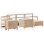 Juego de sofás de jardín 7 piezas madera maciza de pino de , Conjuntos de jardín - Ref: Foro24-3250516, Precio: 476,21 €, Des...