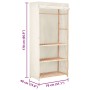 Armario de ropa de 3 niveles 79x40x170 cm en Armarios roperos | Comprar online en Foru.es