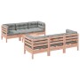 Set de sofás jardín 7 pzas con cojines madera abeto Douglas de , Conjuntos de jardín - Ref: Foro24-3299306, Precio: 584,87 €,...