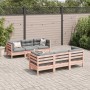 Set de sofás jardín 7 pzas con cojines madera abeto Douglas de , Conjuntos de jardín - Ref: Foro24-3299306, Precio: 584,87 €,...