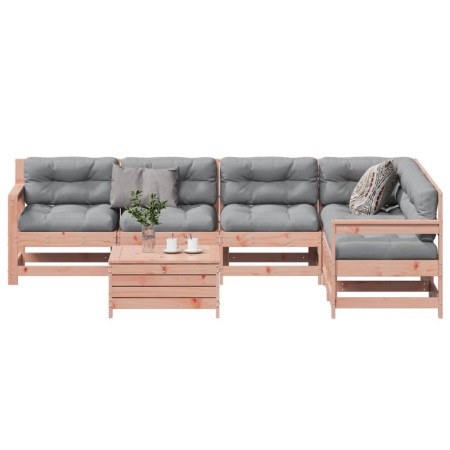 Juego de muebles jardín 7 pzas y cojines madera abeto Douglas de , Conjuntos de jardín - Ref: Foro24-3250902, Precio: 678,00 ...