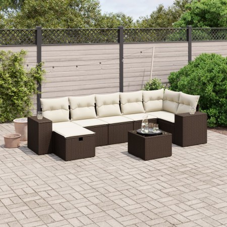 Set sofás de jardín 8 piezas y cojines ratán sintético marrón de , Conjuntos de jardín - Ref: Foro24-3264449, Precio: 536,47 ...