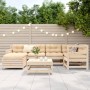 Juego de sofás de jardín 7 piezas madera maciza de pino de , Conjuntos de jardín - Ref: Foro24-3250916, Precio: 426,07 €, Des...