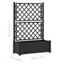 Jardinera con enrejado PP gris antracita 100x43x142 cm de vidaXL, Maceteros y jardineras - Ref: Foro24-313985, Precio: 112,35...