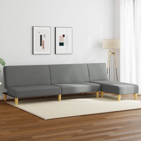 Juego de sofás 2 piezas tela gris oscuro de , Sofás - Ref: Foro24-3216292, Precio: 354,63 €, Descuento: %