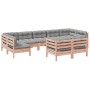 Set de sofás jardín 9 pzas con cojines madera de abeto Douglas de , Conjuntos de jardín - Ref: Foro24-3299634, Precio: 881,24...