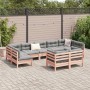 Set de sofás jardín 9 pzas con cojines madera de abeto Douglas de , Conjuntos de jardín - Ref: Foro24-3299634, Precio: 881,24...