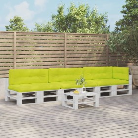 Cojines para palés 7 piezas tela verde brillante de , Cojines para sillas y sofás - Ref: Foro24-3217152, Precio: 216,34 €, De...