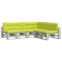 Cojines para palés 7 piezas tela verde brillante de , Cojines para sillas y sofás - Ref: Foro24-3217152, Precio: 216,34 €, De...
