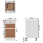 Armario bajo cajón cocina madera ingeniería blanca 40x46x81,5cm de vidaXL, Armarios de cocina - Ref: Foro24-801212, Precio: 7...