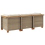 Sofá de jardín de 3 plazas con cojines ratán sintético beige de , Sofás de exterior - Ref: Foro24-365919, Precio: 232,88 €, D...