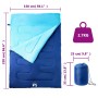 Saco de dormir doble y almohadas camping adultos 3-4 estaciones de , Sacos de dormir - Ref: Foro24-94447, Precio: 58,12 €, De...