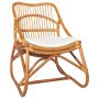 Silla de ratán lino marrón claro de , Sillones - Ref: Foro24-325483, Precio: 176,14 €, Descuento: %