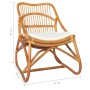 Silla de ratán lino marrón claro de , Sillones - Ref: Foro24-325483, Precio: 176,14 €, Descuento: %