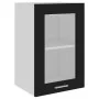 Armario colgante cristal madera contrachapada negro 40x31x60 cm de vidaXL, Armarios de cocina - Ref: Foro24-802506, Precio: 5...