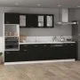 Armario colgante cristal madera contrachapada negro 40x31x60 cm de vidaXL, Armarios de cocina - Ref: Foro24-802506, Precio: 5...