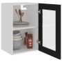 Armario colgante cristal madera contrachapada negro 40x31x60 cm de vidaXL, Armarios de cocina - Ref: Foro24-802506, Precio: 5...