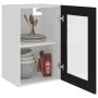 Armario colgante cristal madera contrachapada negro 40x31x60 cm de vidaXL, Armarios de cocina - Ref: Foro24-802506, Precio: 5...