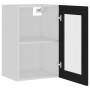 Armario colgante cristal madera contrachapada negro 40x31x60 cm de vidaXL, Armarios de cocina - Ref: Foro24-802506, Precio: 5...