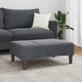 Reposapiés de terciopelo gris oscuro 77x55x31 cm de , Otomanas - Ref: Foro24-4007376, Precio: 68,23 €, Descuento: %