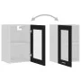 Armario colgante cristal madera contrachapada negro 40x31x60 cm de vidaXL, Armarios de cocina - Ref: Foro24-802506, Precio: 5...