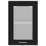 Armario colgante cristal madera contrachapada negro 40x31x60 cm de vidaXL, Armarios de cocina - Ref: Foro24-802506, Precio: 5...