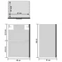Armario colgante cristal madera contrachapada negro 40x31x60 cm de vidaXL, Armarios de cocina - Ref: Foro24-802506, Precio: 5...