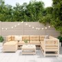 Juego de sofás de jardín 8 pzas madera maciza de pino de , Conjuntos de jardín - Ref: Foro24-3250556, Precio: 461,09 €, Descu...