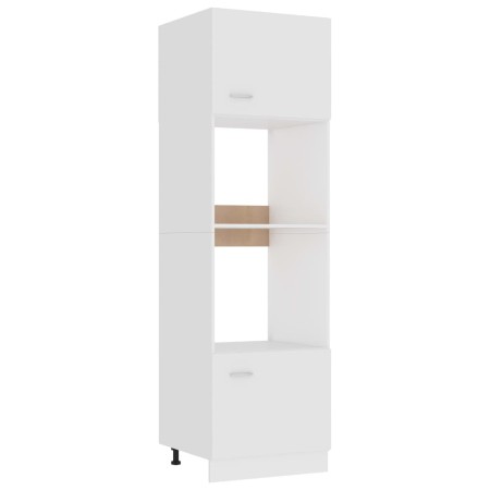 Armario de microondas madera contrachapada blanco 60x57x207 cm de vidaXL, Armarios de cocina - Ref: Foro24-802546, Precio: 20...