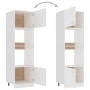 Armario de microondas madera contrachapada blanco 60x57x207 cm de vidaXL, Armarios de cocina - Ref: Foro24-802546, Precio: 20...