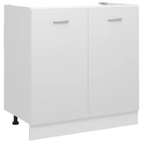 Armario bajo fregadero madera ingeniería blanco 80x46x81,5 cm de vidaXL, Armarios de cocina - Ref: Foro24-801196, Precio: 73,...