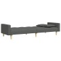 Sofá cama de 2 plazas con taburete tela gris oscuro de , Sofás - Ref: Foro24-3258107, Precio: 323,49 €, Descuento: %