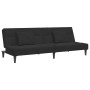 Sofá cama de 2 plazas con taburete terciopelo negro de , Sofás - Ref: Foro24-3258113, Precio: 300,82 €, Descuento: %