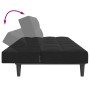 Sofá cama de 2 plazas con taburete terciopelo negro de , Sofás - Ref: Foro24-3258113, Precio: 300,82 €, Descuento: %