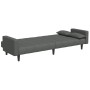 Sofá cama de 2 plazas con taburete tela gris oscuro de , Sofás - Ref: Foro24-3258124, Precio: 341,75 €, Descuento: %