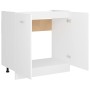 Armario bajo fregadero madera ingeniería blanco 80x46x81,5 cm de vidaXL, Armarios de cocina - Ref: Foro24-801196, Precio: 73,...