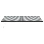 Toldo retráctil aluminio y tela gris antracita y blanco 5x3 m de , Toldos - Ref: Foro24-3216142, Precio: 750,24 €, Descuento: %