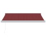 Toldo retráctil manual color burdeos 350x250 cm de , Toldos - Ref: Foro24-3215314, Precio: 821,05 €, Descuento: %