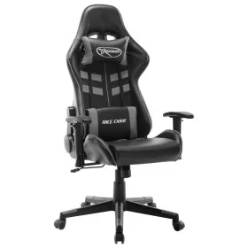 Silla de gaming de cuero sintético negro y gris de vidaXL, Sillones para videojuegos - Ref: Foro24-20506, Precio: 179,33 €, D...