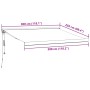 Toldo retráctil automático burdeos 300x250 cm de , Toldos - Ref: Foro24-3215728, Precio: 622,13 €, Descuento: %