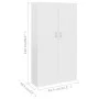 Librería madera de ingeniería blanco 82,5x30,5x150 cm de vidaXL, Librerías y estanterías - Ref: Foro24-802723, Precio: 138,79...