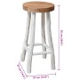 Taburete de cocina de madera de teca de , Taburetes de cocina - Ref: Foro24-244546, Precio: 121,34 €, Descuento: %