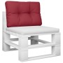 Cojín para sofá de palets de tela rojo tinto 60x40x12 cm de , Cojines para sillas y sofás - Ref: Foro24-360566, Precio: 19,78...