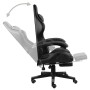 Silla gaming con reposapiés cuero sintético negro y gris de vidaXL, Sillas de oficina - Ref: Foro24-20530, Precio: 150,44 €, ...